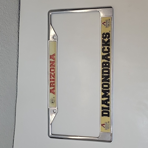 VTG Arizona Diamondbacks Chrome License Plate Frame Genuine Merchandise - Picture 12 of 12
